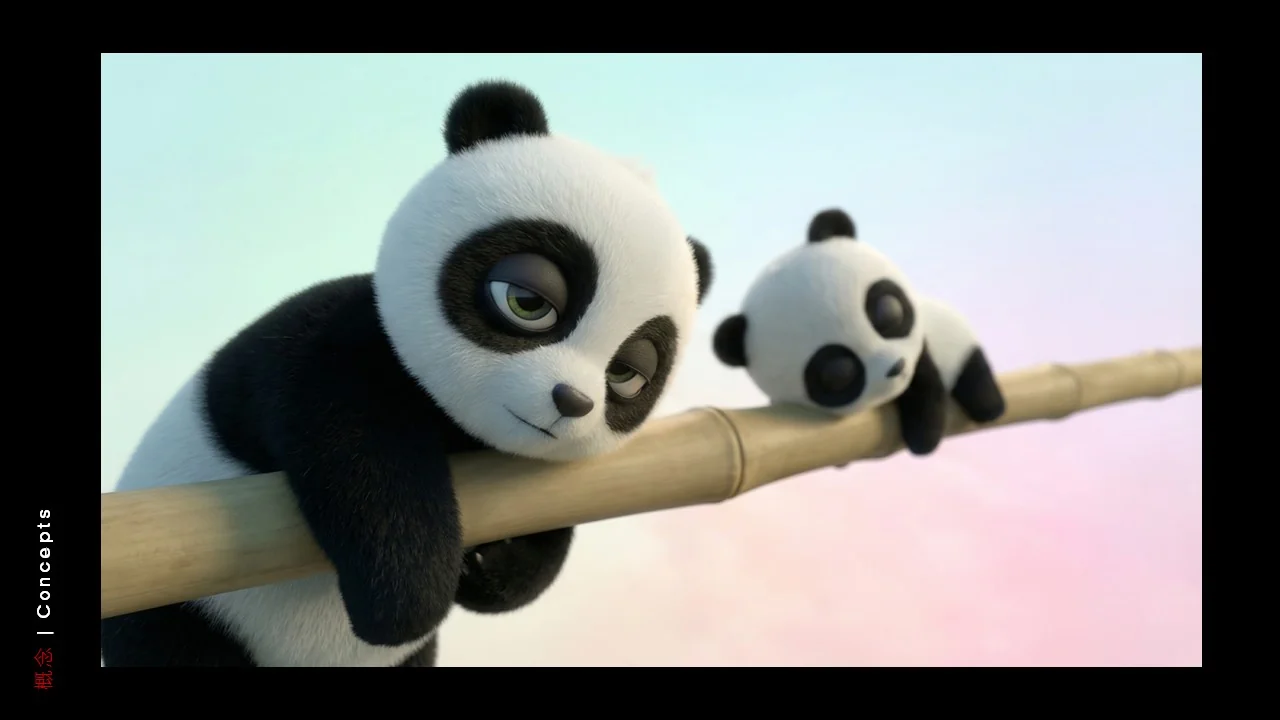 Dongfeng/Huawei · Panda — Panda — Bamboo perch — close-up