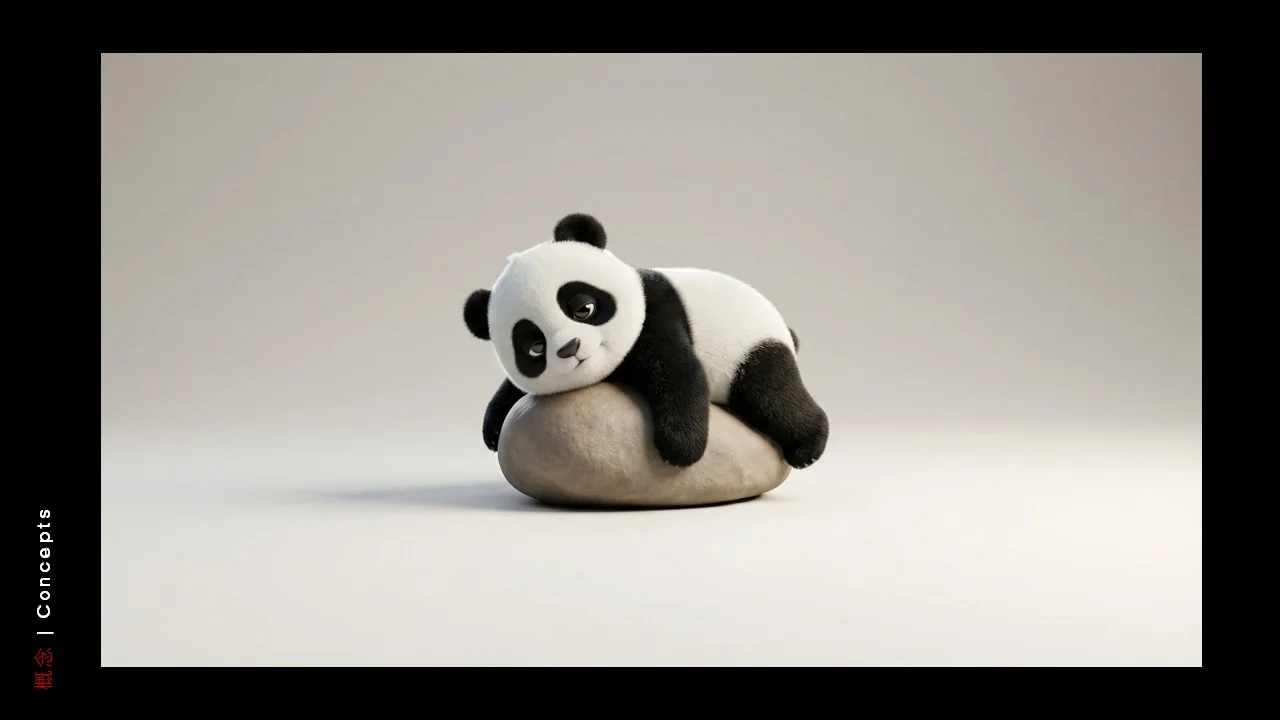 Dongfeng/Huawei · Panda — Panda — Seated embrace — front view