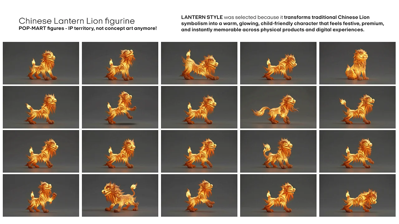 M-HERO Model B — Lantern Lion — pose-system alternative 01