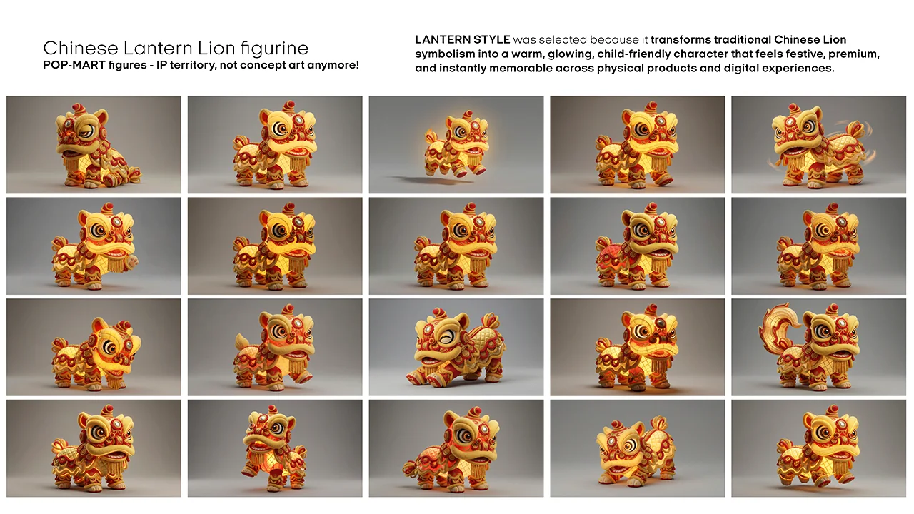 M-HERO Model B — Lantern Lion — pose-system alternative 02