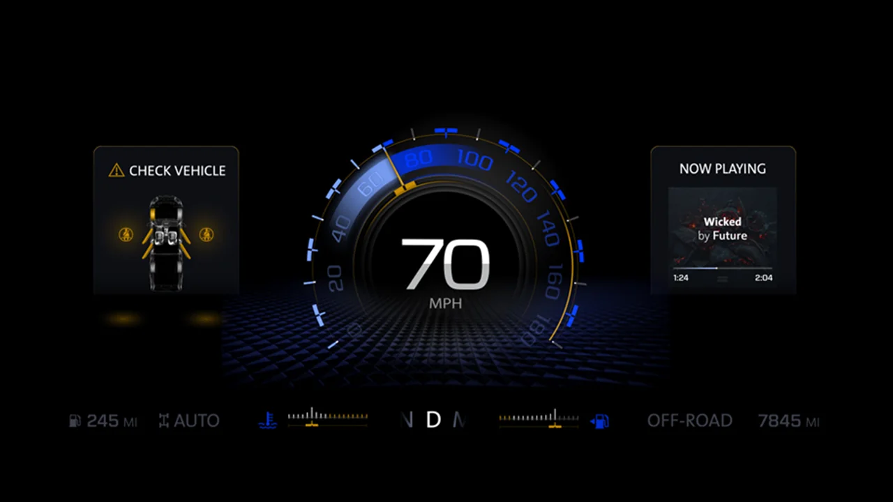 GMC — blue dial cluster