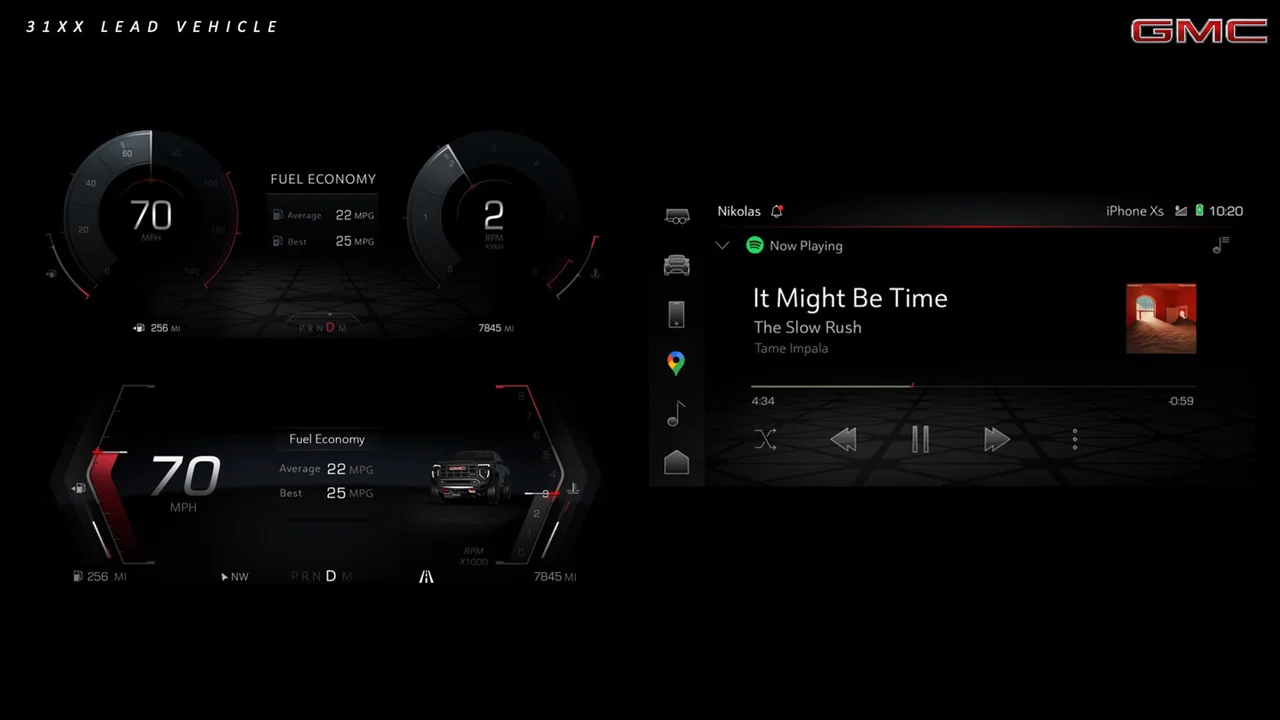 GMC — cluster and infotainment design language