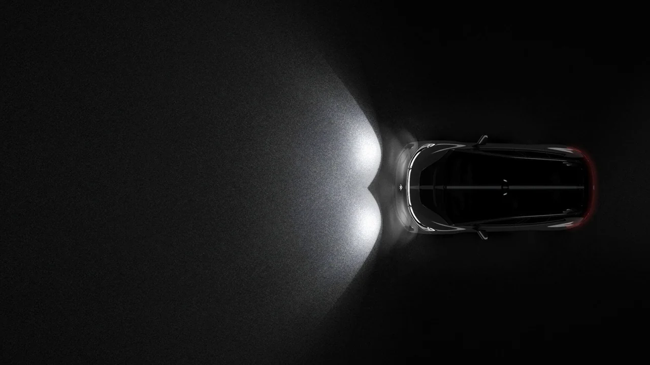Headlight beam visualization