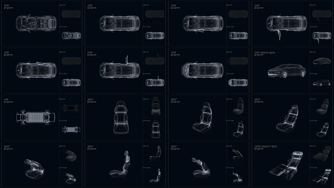 Vehicle graphics — dark treatment
